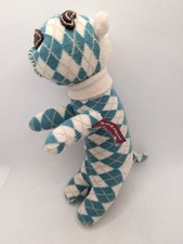 Mamas & Papas Odd Socks Sausage Dog Soft Toy Teddy Bear Green Argyle Cuddly