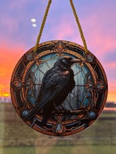 Colourful raven bird