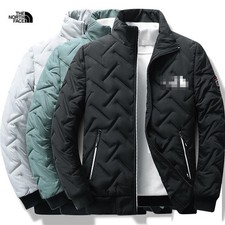 Men Warm Nor*th Winter Quilted Bomber Jacket Windproof Insulated Coat Gift UK