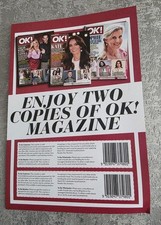 2 X OK! Magazine Vouchers Valid Until 31/12/25 Weekly Publication Freepost