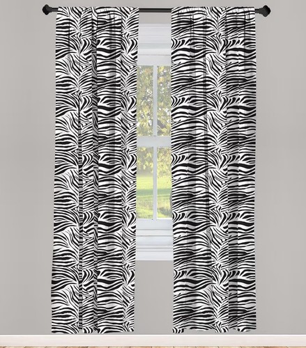 Zebra print curtains retro - curtains,