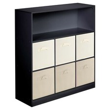 Wooden Wide 7 Cubed Bookcase
