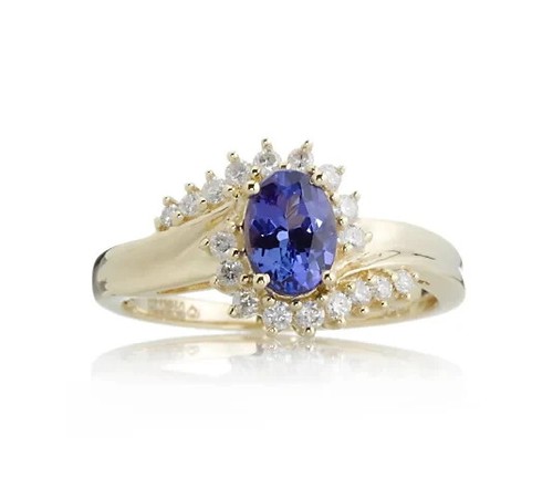 Aaa tanzanite diamond ring - diamond,