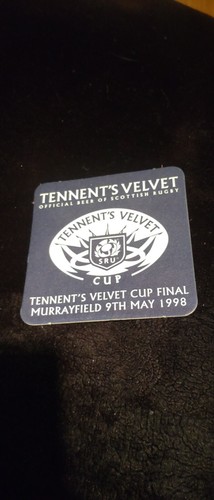 Beer mat tennents velvet rugby - velvet,