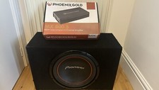 Pioneer TS-A250D4 10",  1300W Subwoofer  and Phoenix gold amp 800.5 MX Series