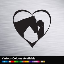 Girl Horse Love Heart Vinyl