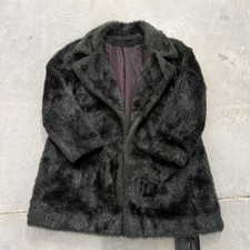 Vintage Faux Fur Coat black
