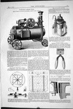 Old 1870 Portable Steam Pump Leclanche Battery Knight Patent Horse Cl Victorian