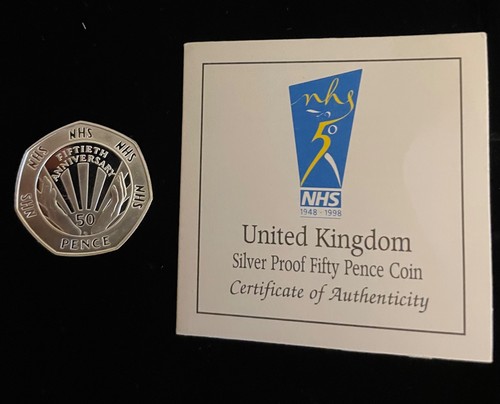 1998 50p silver proof - , coin