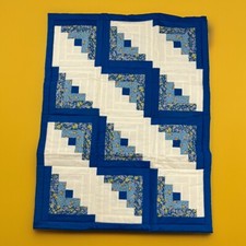 VTG Log Cabin Doll Baby Quilt