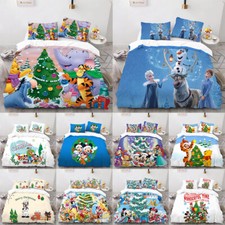 Disney Christmas Series Bedding Set Bedspread Duvet Cover Pillowcase 3pcs/Set