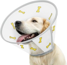 Supet Dog Cone After Surgery, Recovery Dog Cone Collar to Stop Licking, Adjustab