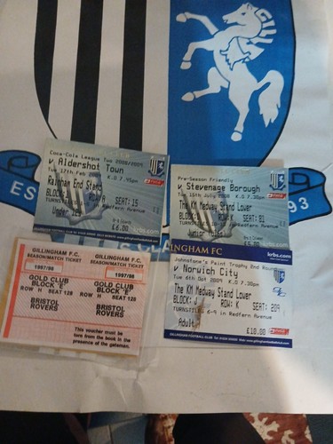 Gillingham tickets stubs - gillingham, x