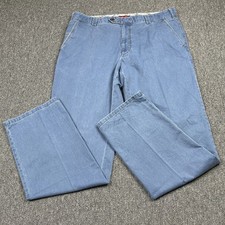 Meyer Trousers Mens W38 L32 Blue New York Chino Modern Comfort Straight Casual