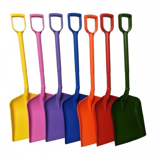 Heavy duty plastic shovel - plastic, rust