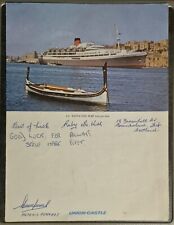 Union-Castle South Africa SS