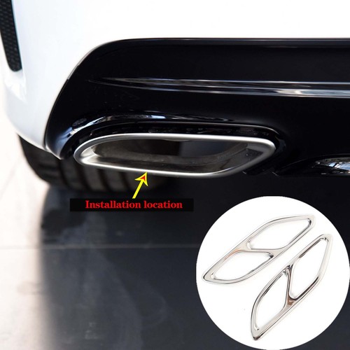 Silver exhaust muffler tips - muffler,