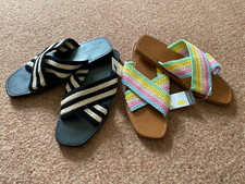 Brand New Primark  * Chloe * dupe x2 sandals, crochet crossover strap, size 8