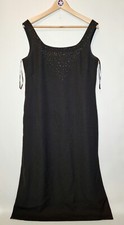 Ronald Joyce Size 16 After Six Black Evening Cocktail Dress Embellished Sequin 