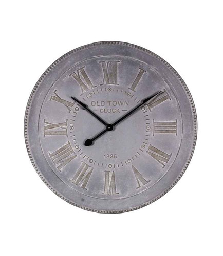 Wall clock zinc grey old - zinc,