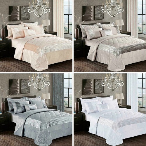 Crushed velvet bedspread - crushed,