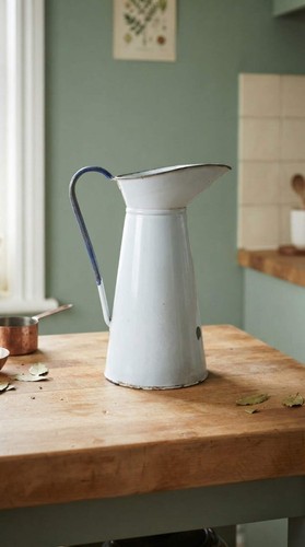 Big french white enamel - french,