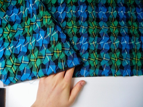 Pleated wool tartan 60cm - wool, x