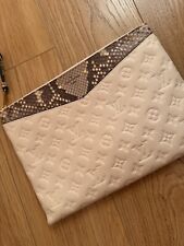 Louis Vuitton Python & Calf Leather Clutch Bag