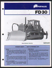 FIAT-ALLIS "FD30" Crawler Tractor Dozer Brochure Leaflet