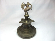 Indian Bronze Diya Oil Butter Lamp Hanging Incense Burner Hindu Kerala Diwali