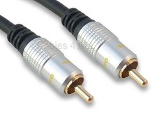 10m Digital Coaxial Cable Audio Lead Screened Coax Gold Plated 10 Metre