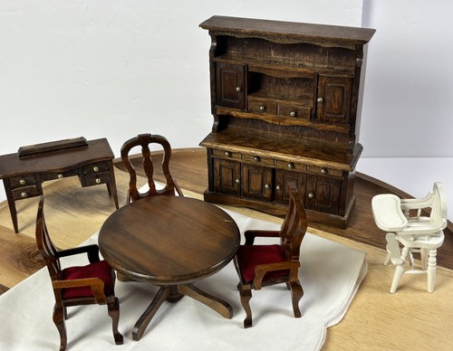 Vtg dollhouse wooden - dollhouse, 1:12