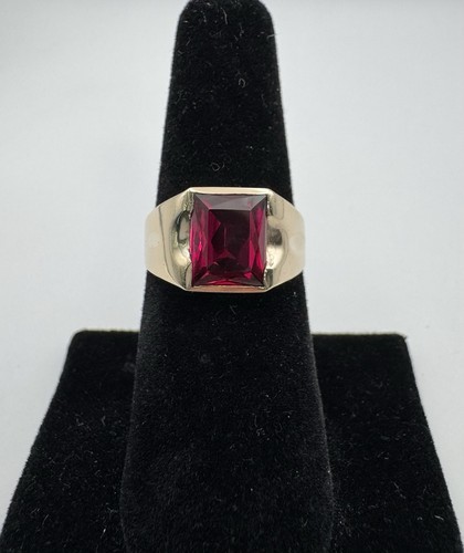10k solid gold - lab, ruby