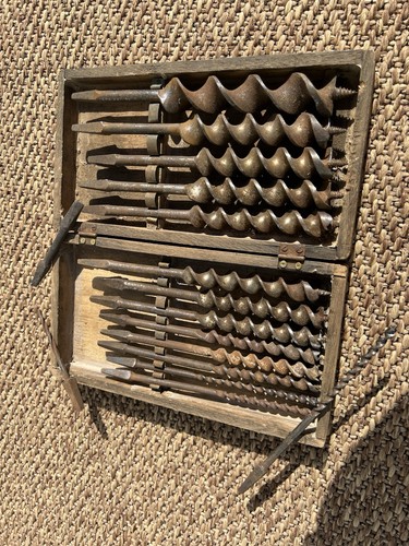 Vintage set auger drill - vintage, 14