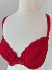 34E La Senza Bra Underwired Red Floral VGC