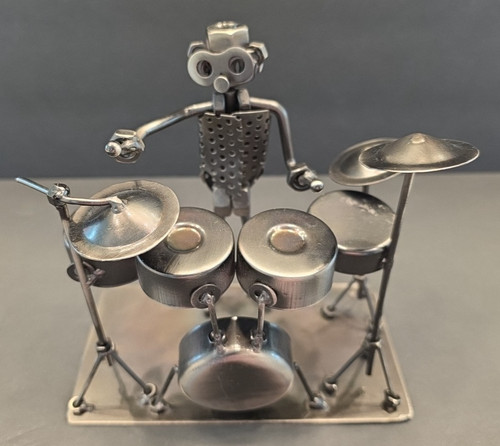 Steampunk metal drummer - steampunk,