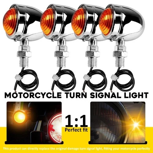 12v chrome motorcycle turn - 4x,