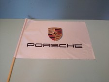 Porsche Flag and pole 18.5 x 14 inches, for a Workshop, Garage, Man Cave