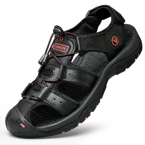 Men genuine leather sandals - men,