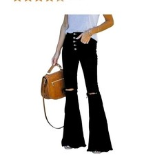 Sz 2 BISUAL Womens Black Bell