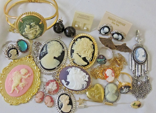 Wear cameo jewelry lot - wear,