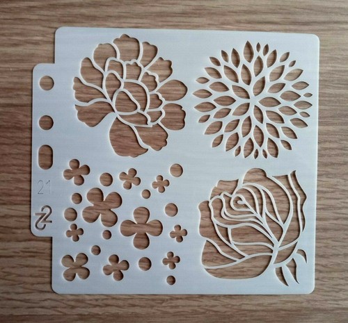 Flowers stencil 130mm - stencil, x