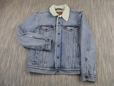 Levis Jacket Mens Small Snap Button Premium Trucker Sherpa Lining Big E Type 3