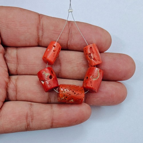 Genuine italian red coral - coral, drum