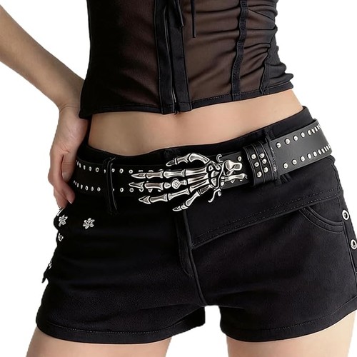Black studded belt with - pu,