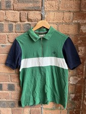 Fred Perry Bradley Wiggins Knitted Polo Shirt Medium, Zip Neck, Cycling