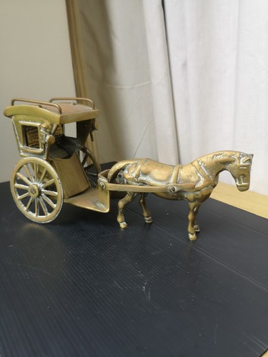 Vintage solid brass horse and - vintage,