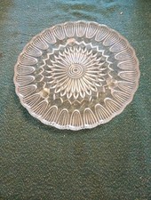 Vintage pressed glass cake - pressed,