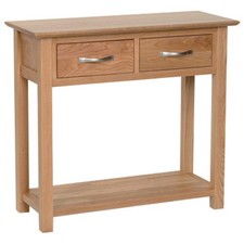 Devonshire Living New Oak 2 Drawer Console Table