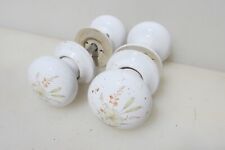 Vintage Ceramic Door Handles Knobs Pulls Old Plates Floral Retro - £14 each